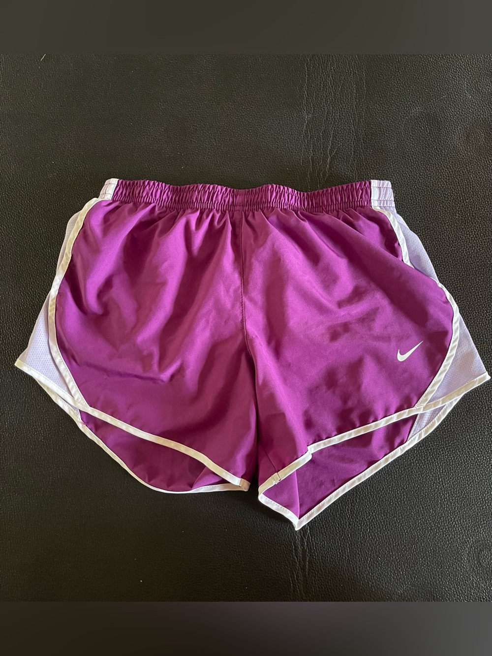 Nike Girls Purple Shorts with White Trim